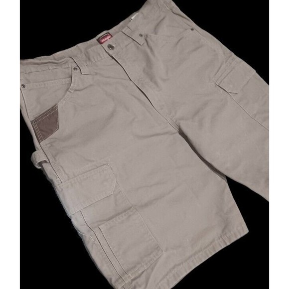 Wrangler Other - Wrangler Mens Workwear Carpenter Cargo Ranger Size 40 Khaki Utility Shorts GUC